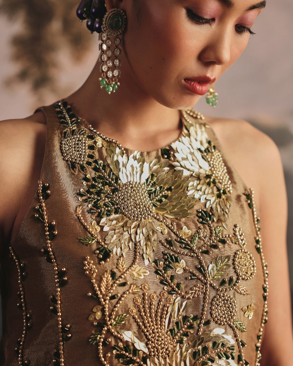Gold Tissue Dress