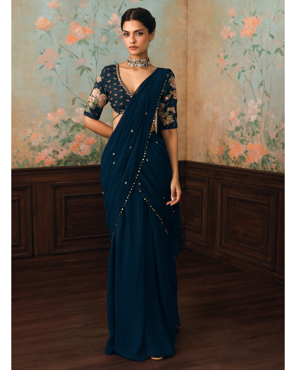 Kaia Sari Set – Navy Blue