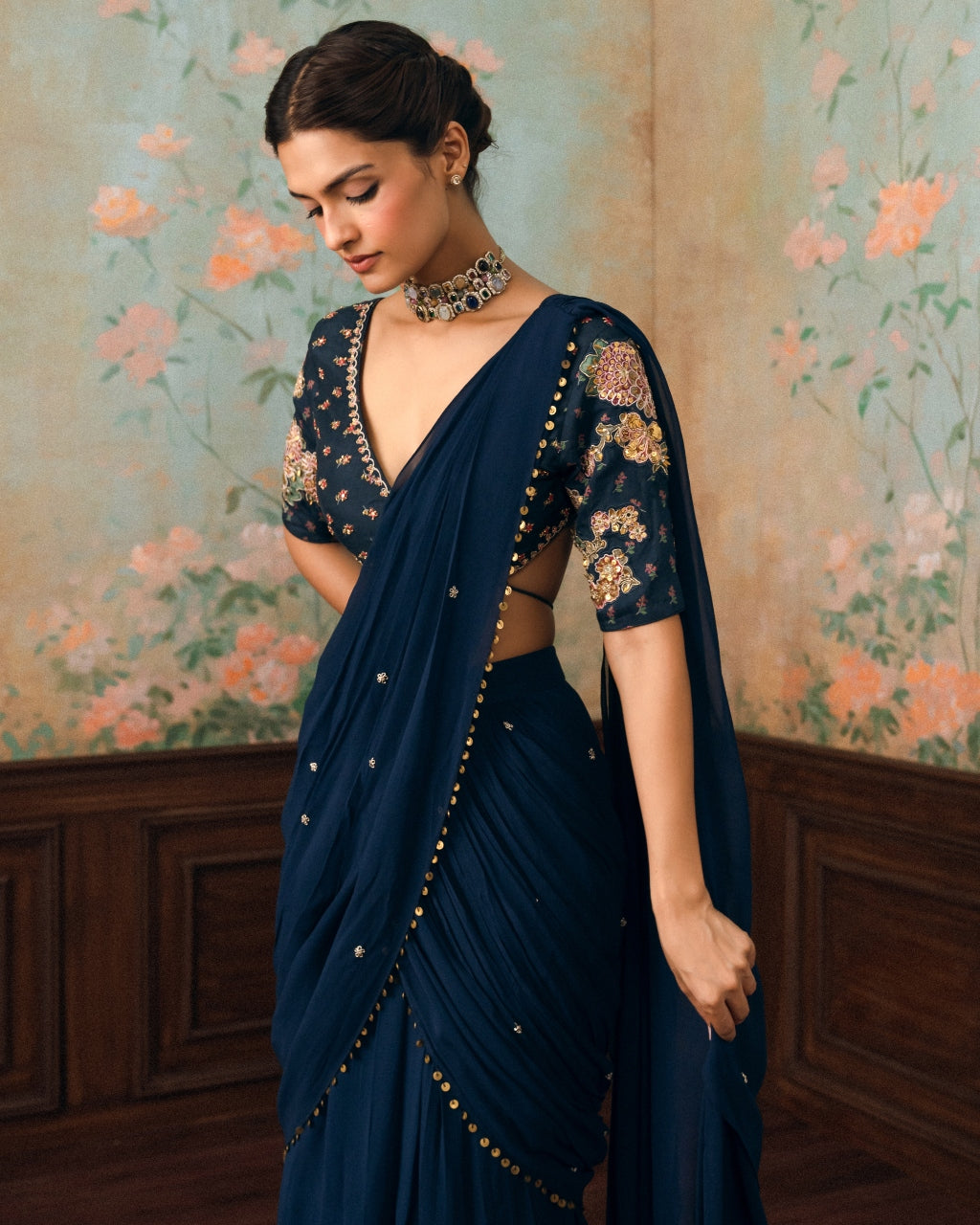 Kaia Sari Set – Navy Blue