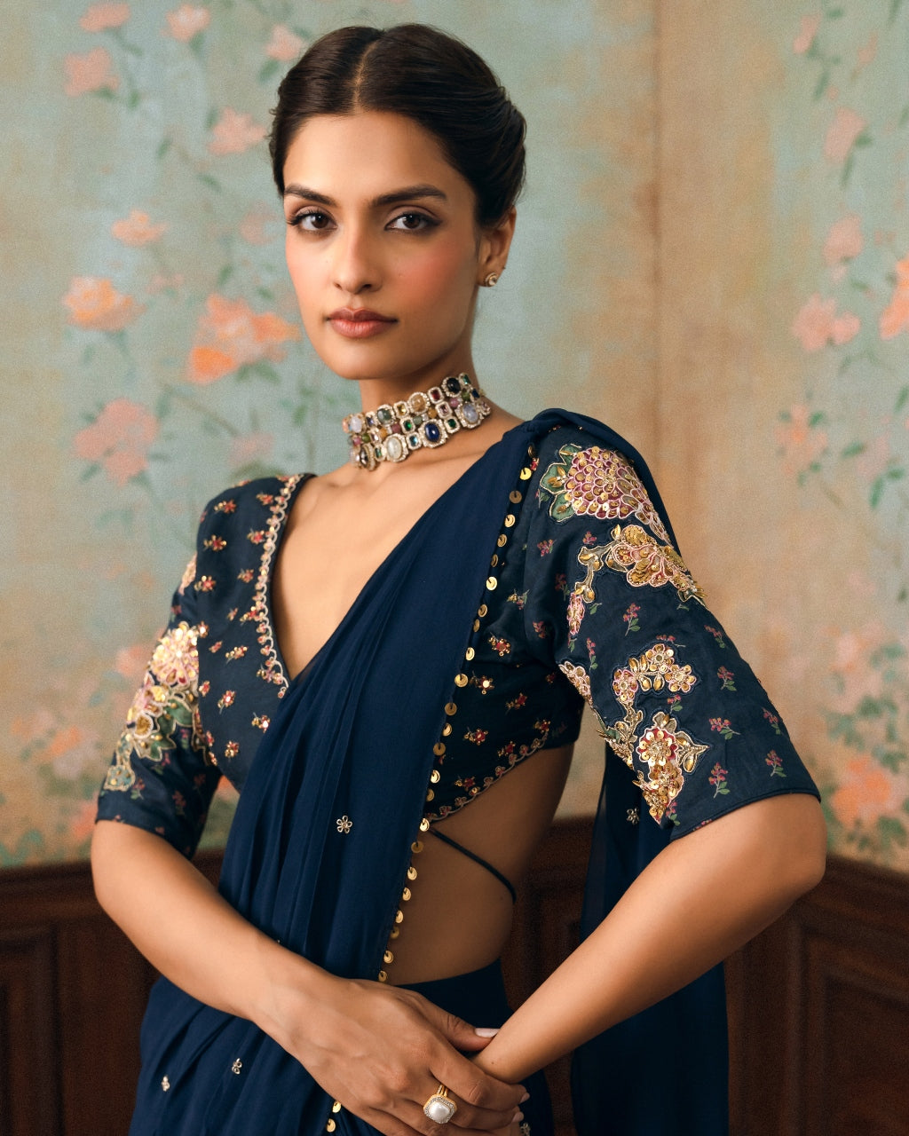 Kaia Sari Set – Navy Blue