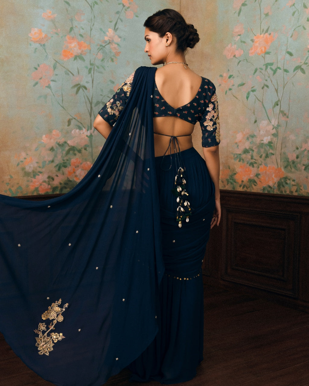Kaia Sari Set – Navy Blue