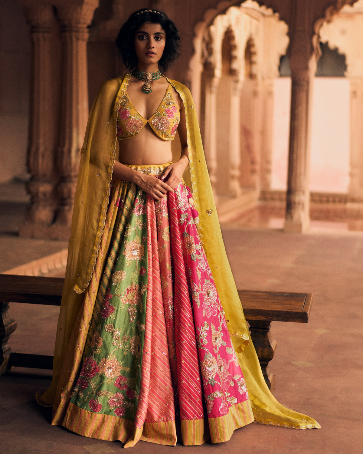 Multicolor Ode to Rajasthan Lehenga Set