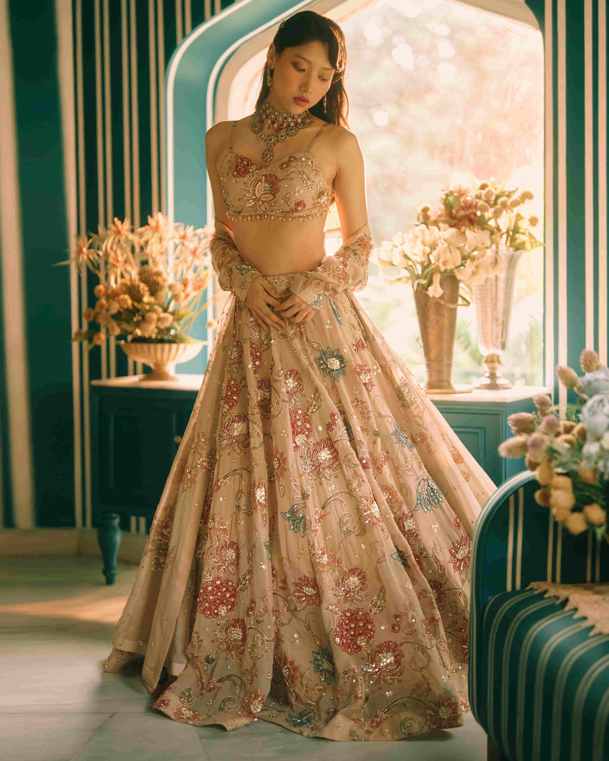 Petal Multicolour Lehenga Set