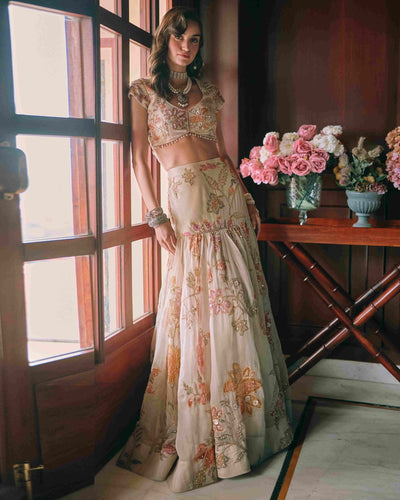 Maelis Ivory Lehenga Set