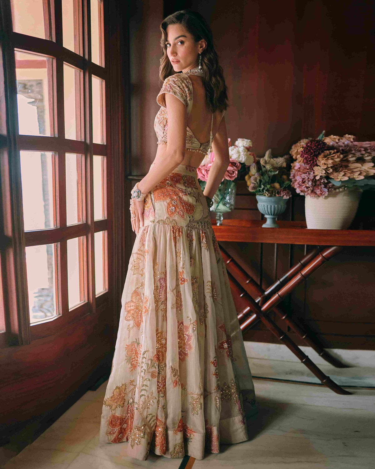 Maelis Ivory Lehenga Set