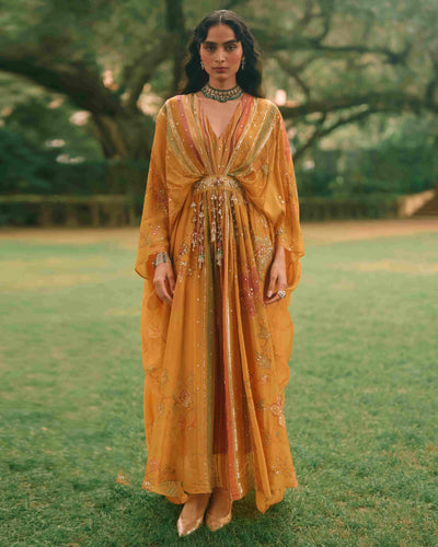 Elin Mustard Yellow Kaftan