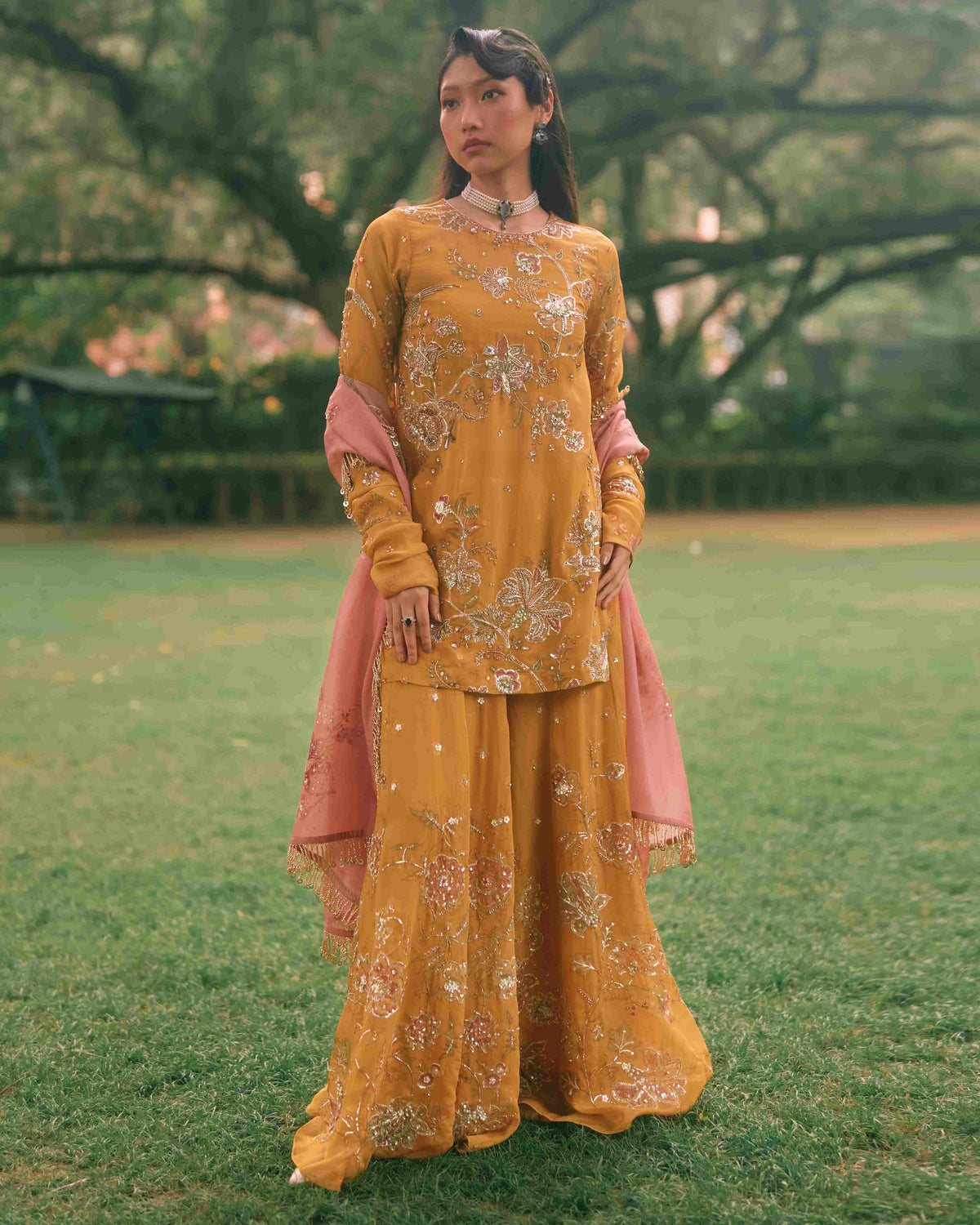 Leonara Mustard Yellow Kurta Set