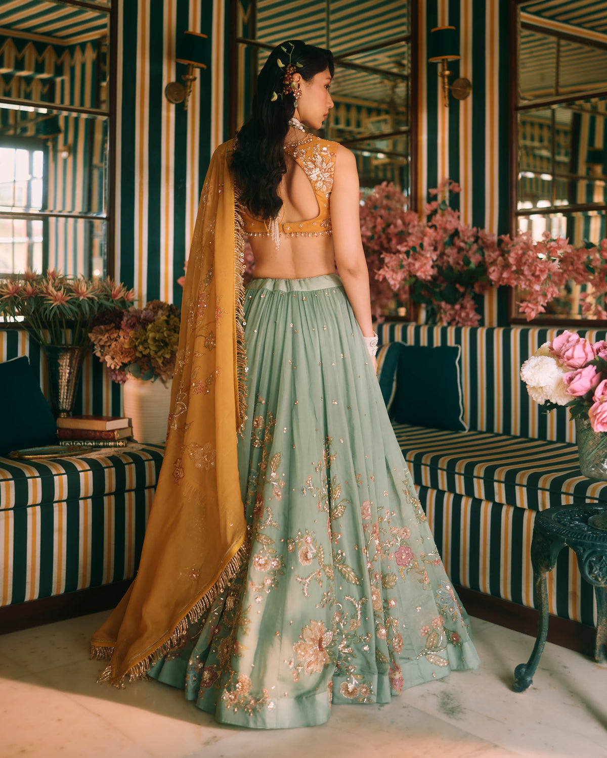Ciel Jade Yellow Lehenga Set