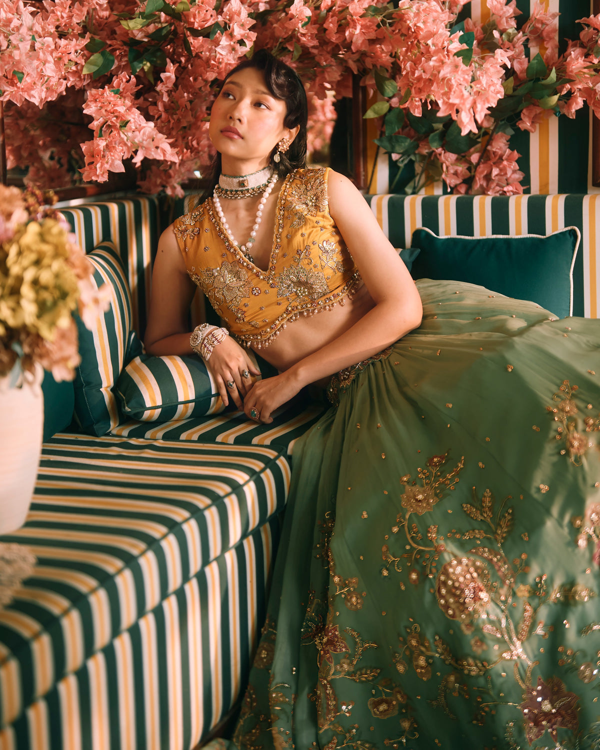 Ciel Jade Yellow Lehenga Set