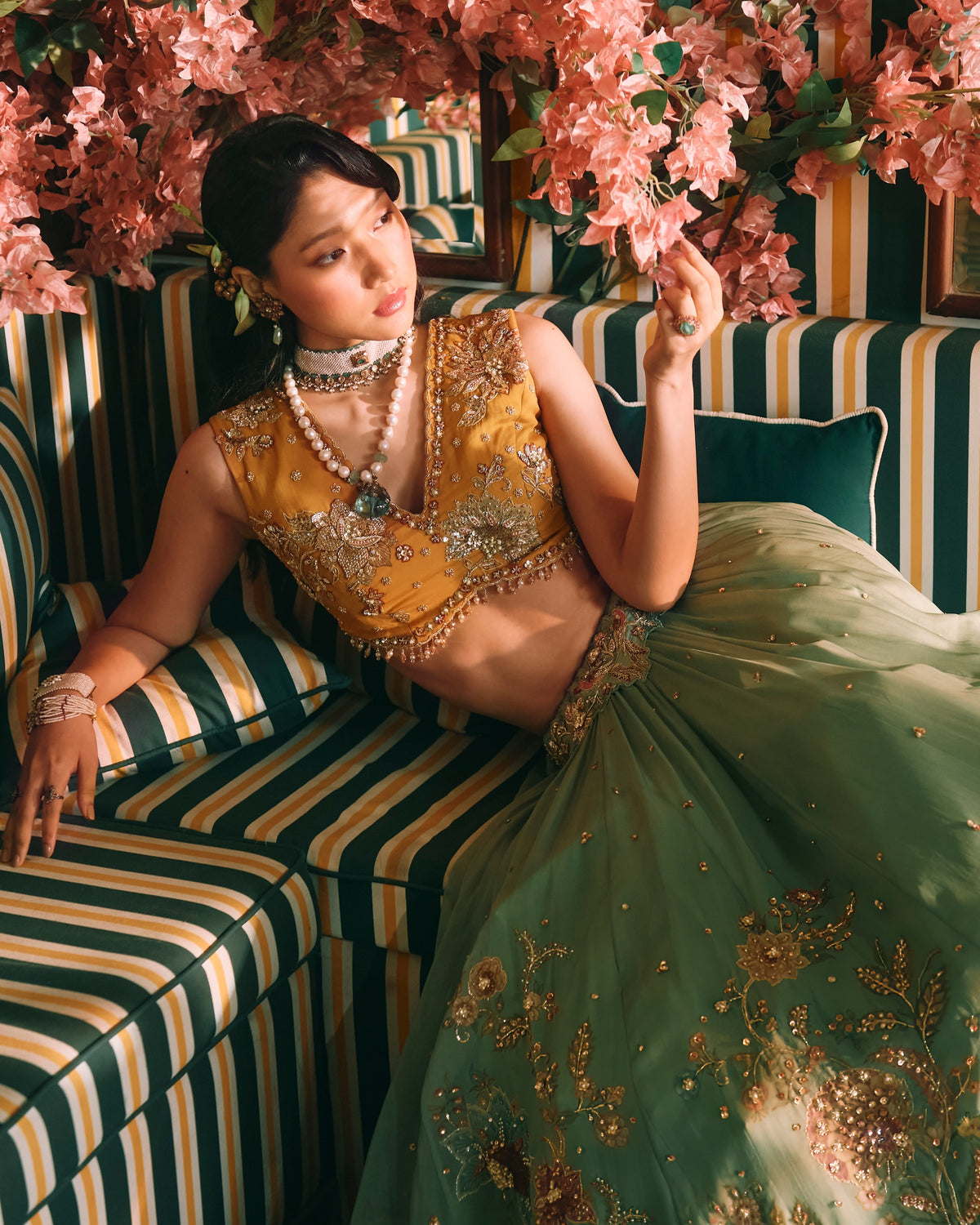 Ciel Jade Yellow Lehenga Set