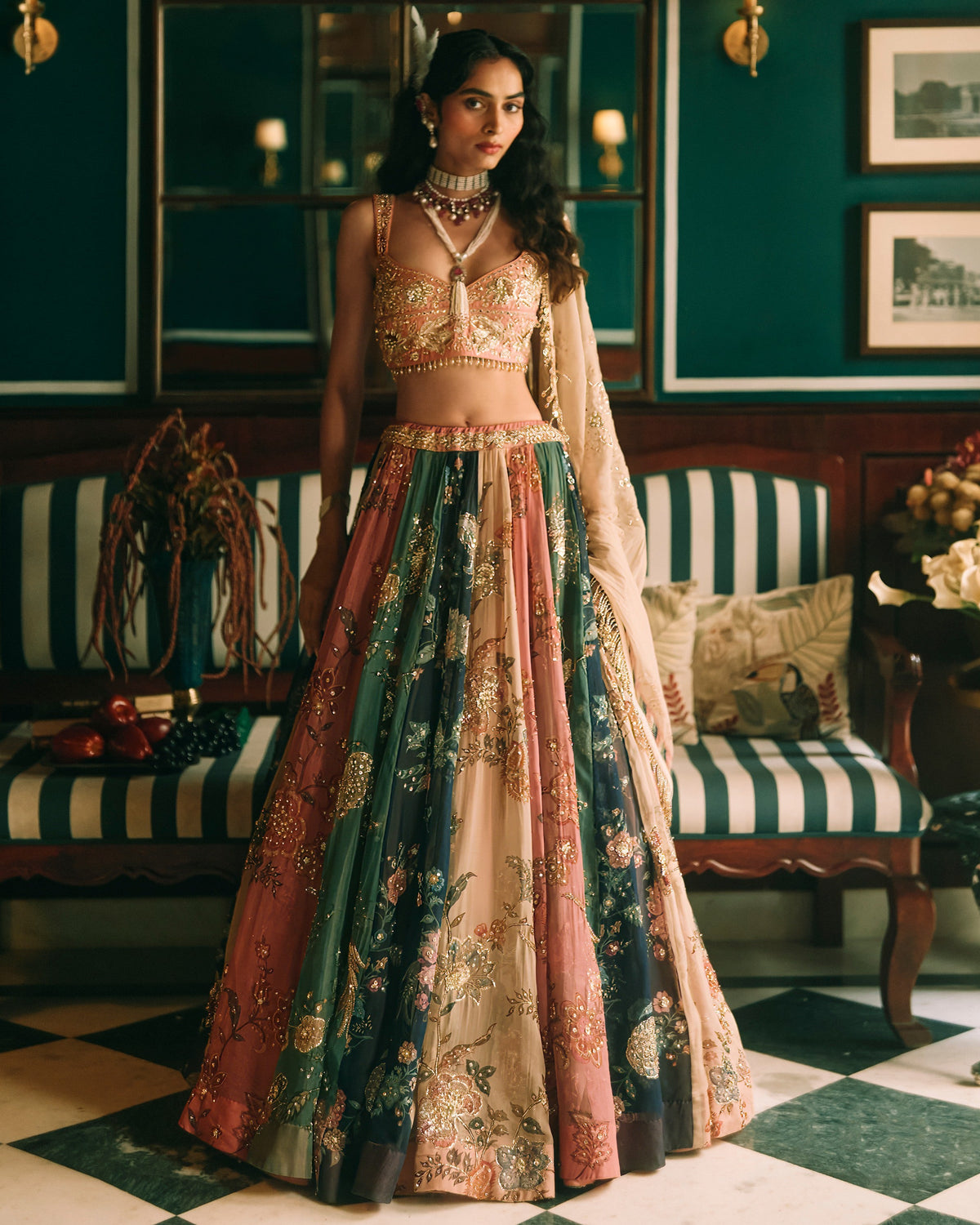 Aura Multicolour Lehenga Set
