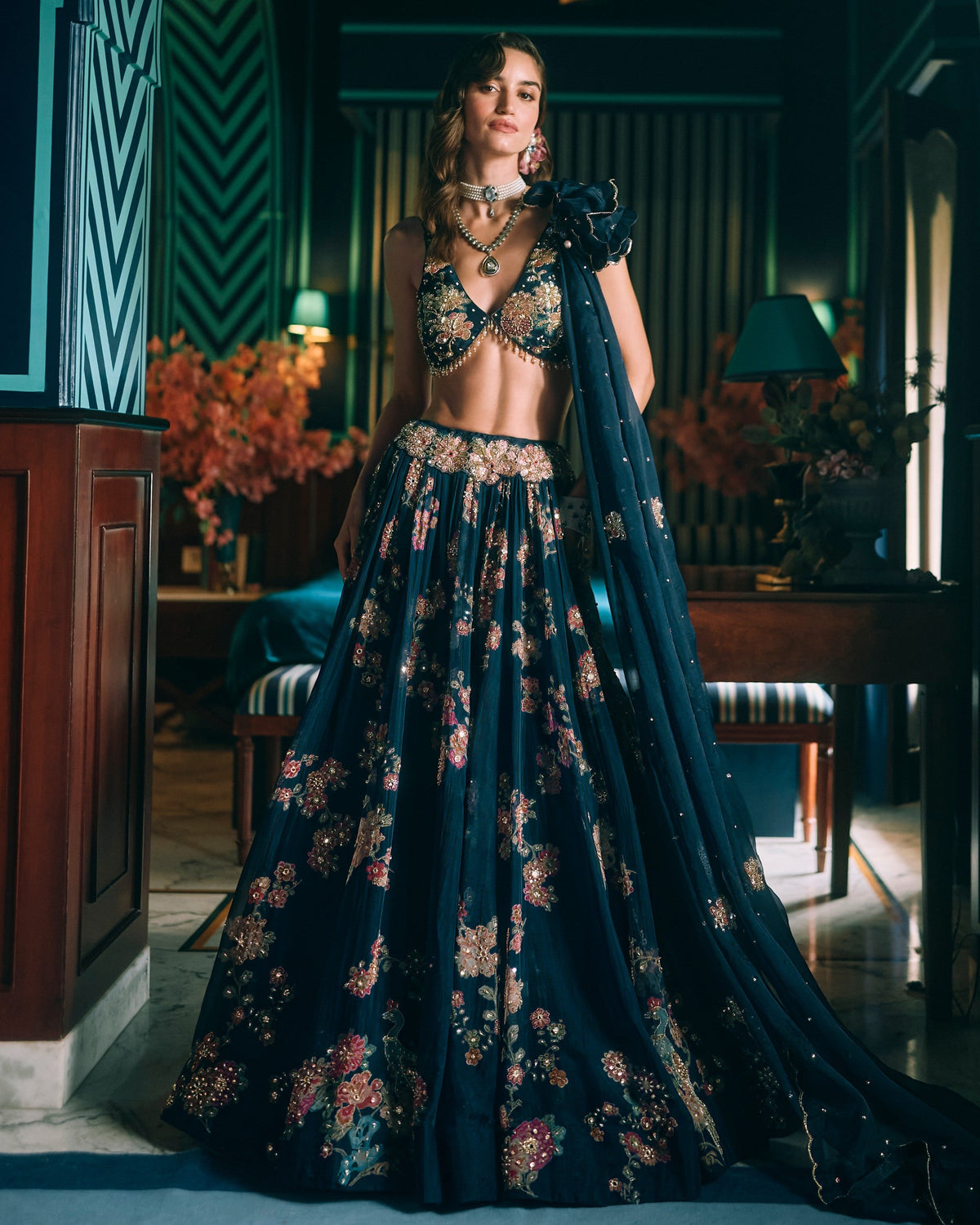 Bluebell Berry Blue Lehenga Set