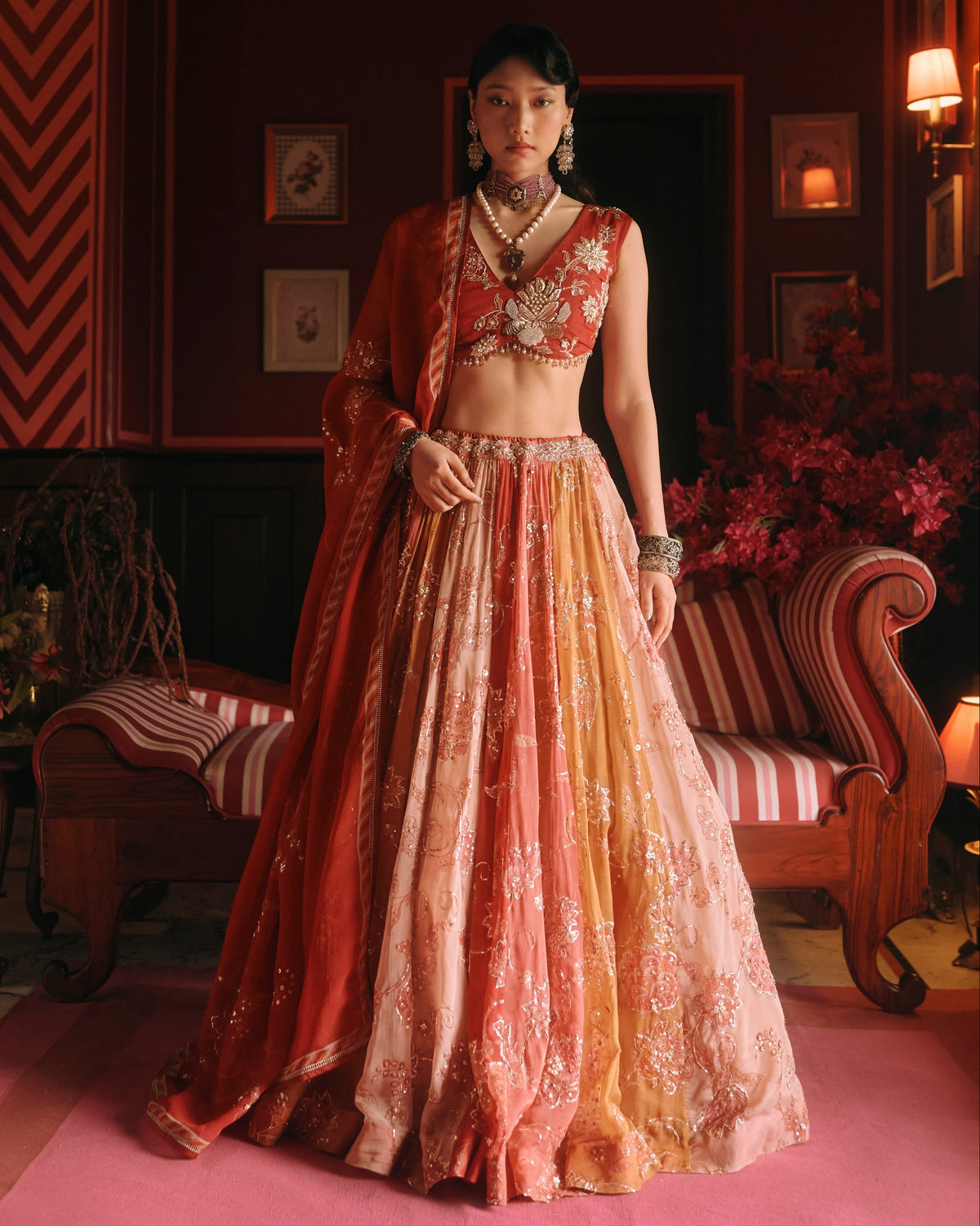 Pearlie Multicolour Lehenga Set