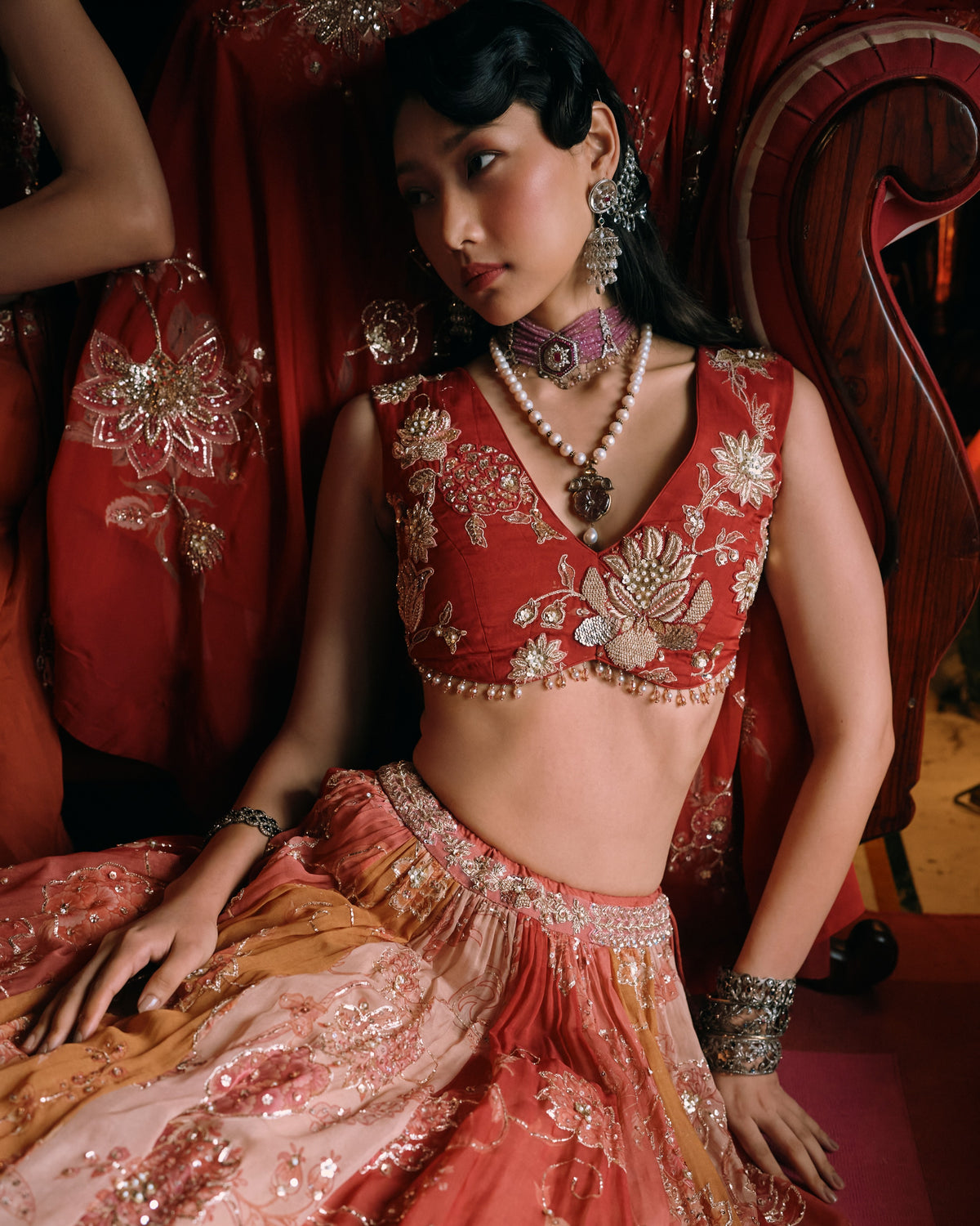 Pearlie Multicolour Lehenga Set