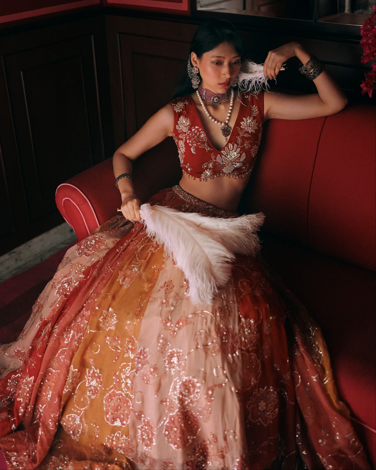 Pearlie Multicolour Lehenga Set