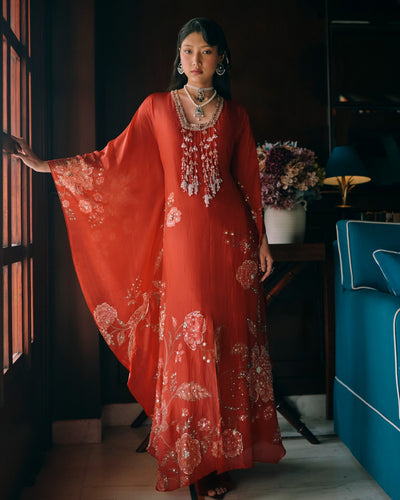 Raye Crimson Red Kaftan