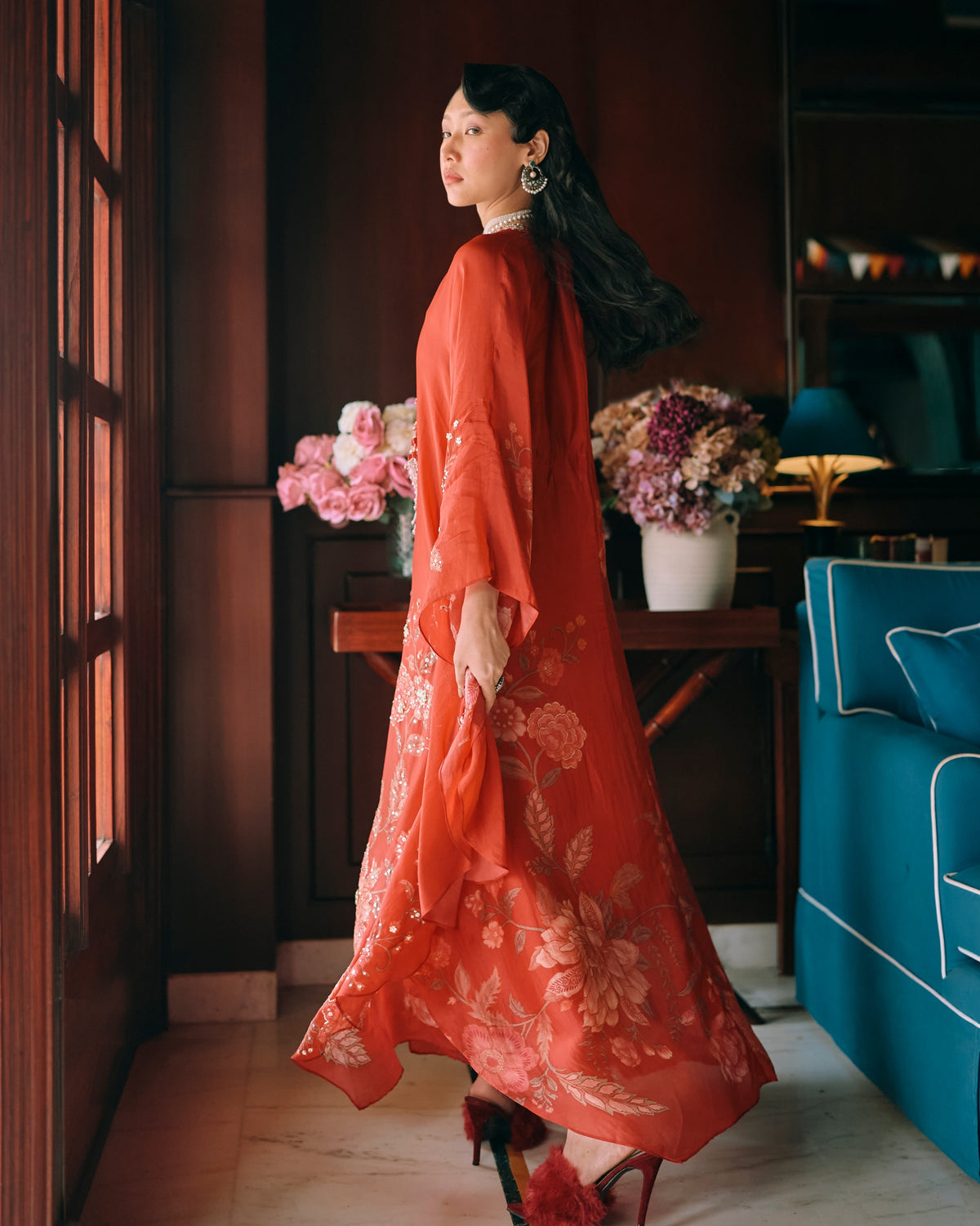 Raye Crimson Red Kaftan