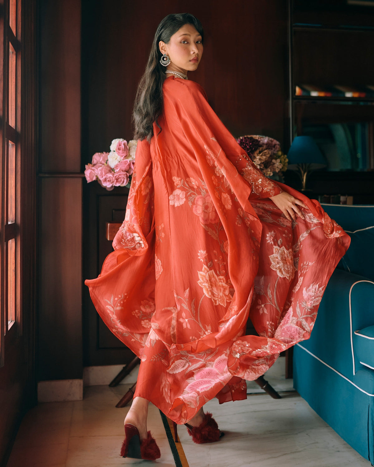 Raye Crimson Red Kaftan