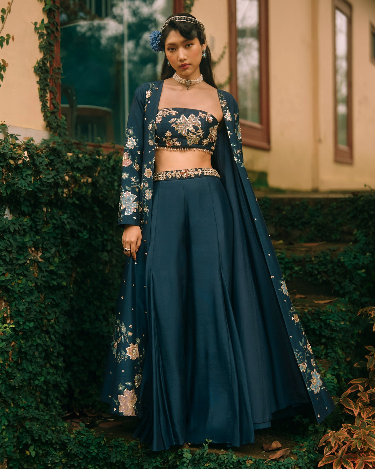 Whisper Berry Blue Jacket Set
