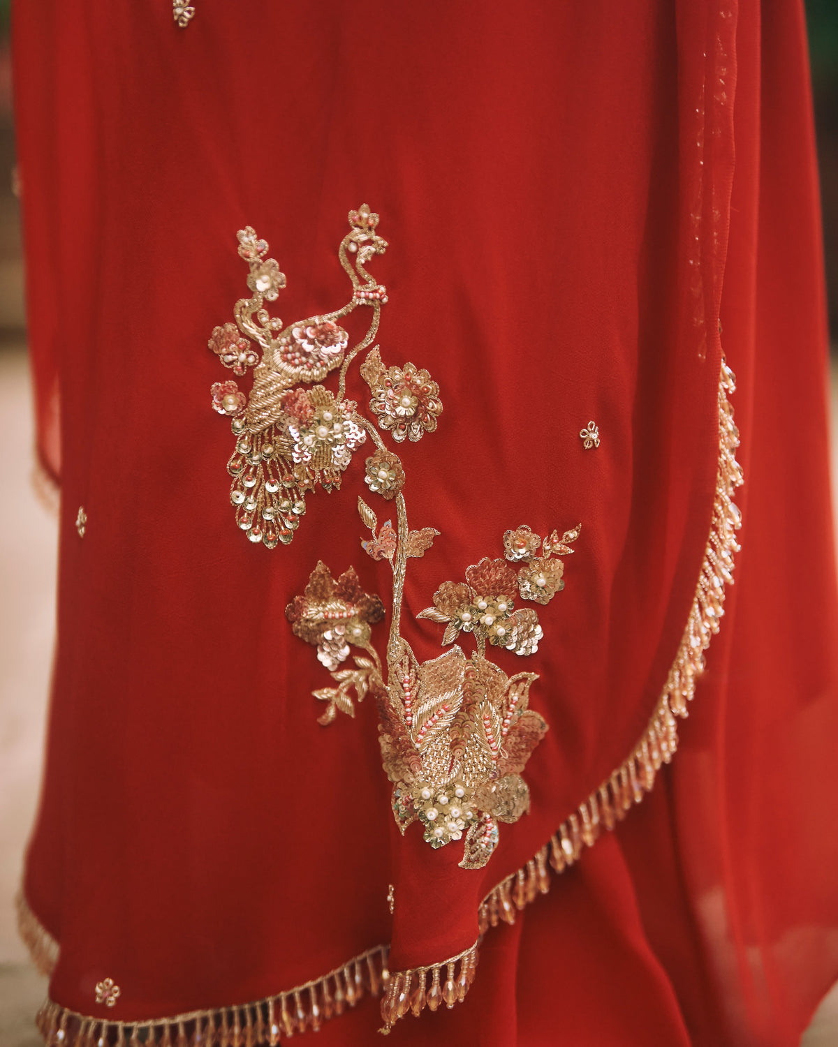 Kaia Crimson Red Sari Set