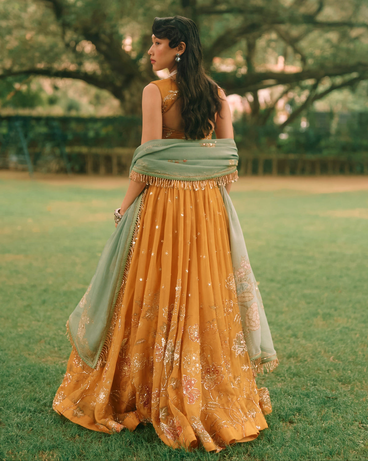 Elinor Mustard Yellow Lehenga Set