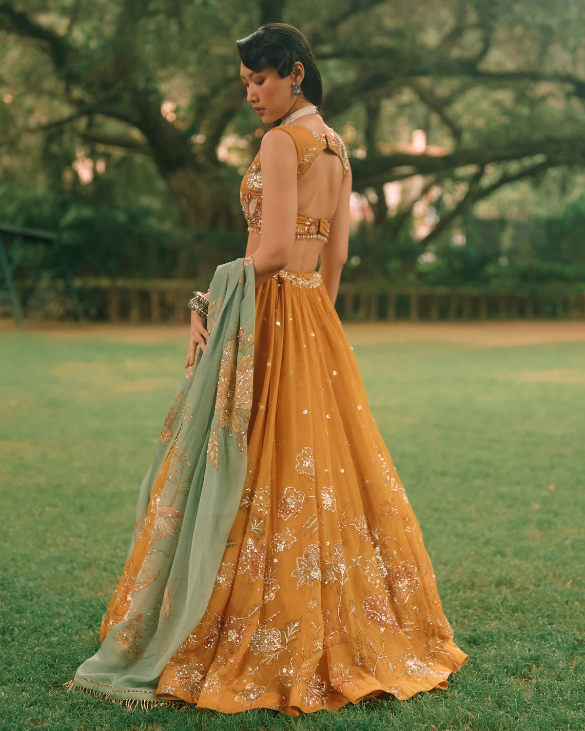 Elinor Mustard Yellow Lehenga Set
