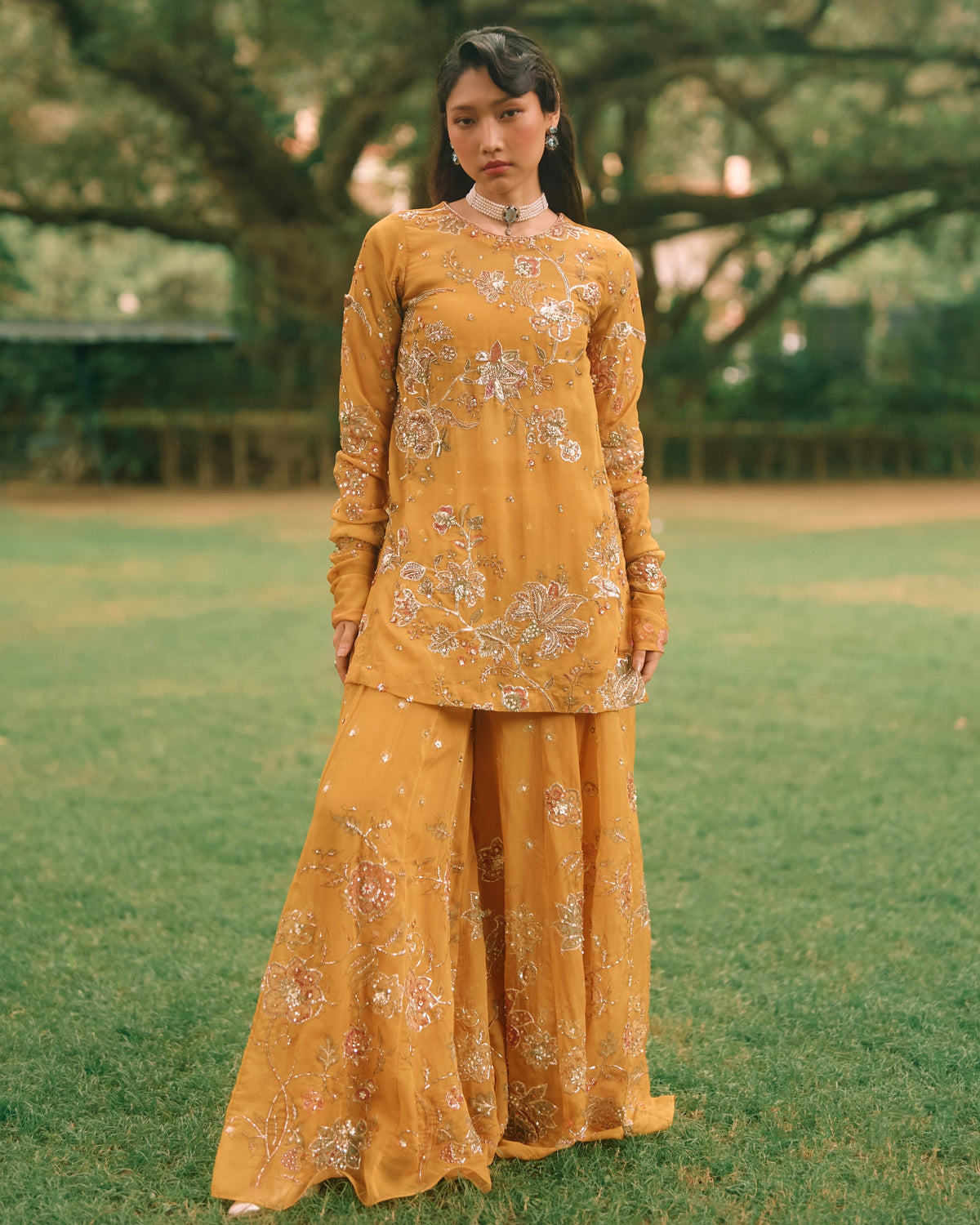 Leonara Mustard Yellow Kurta Set