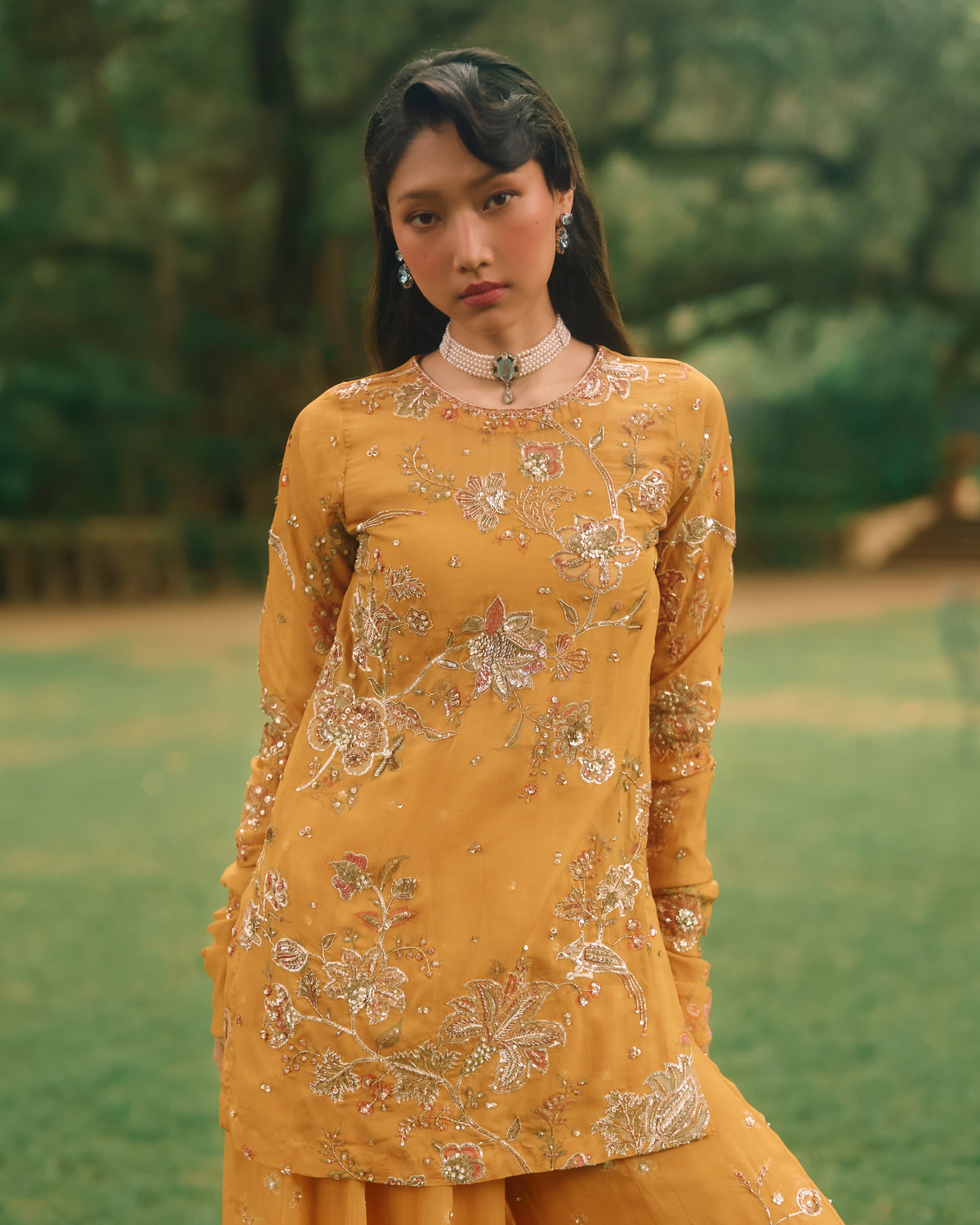 Leonara Mustard Yellow Kurta Set