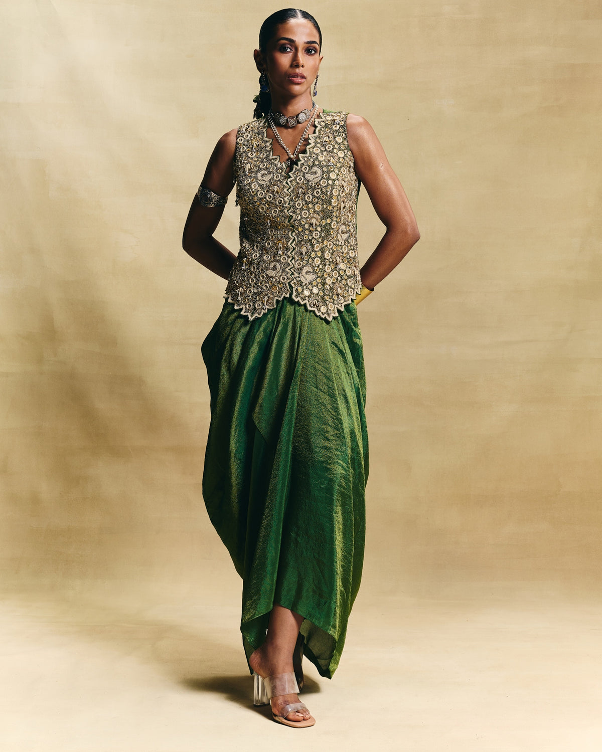 Vaani Drape Skirt Set