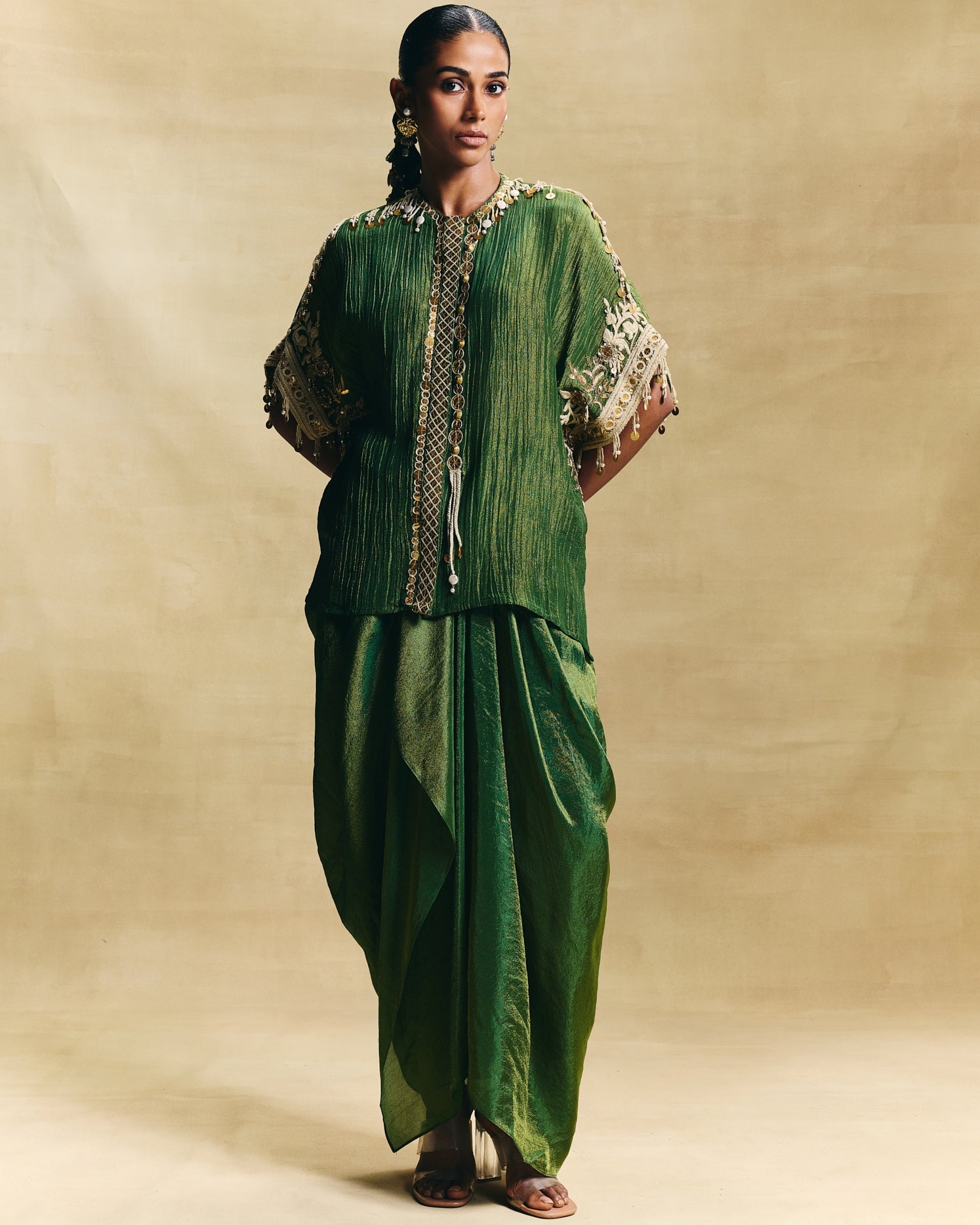 Isra Drape Skirt Set