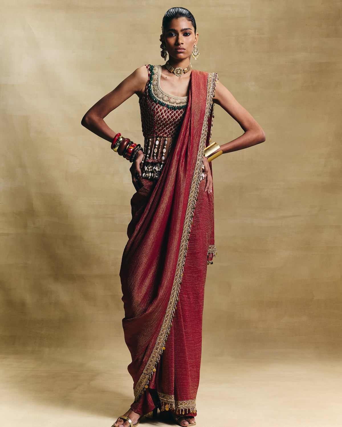 Zohra Pre Stitched Sari