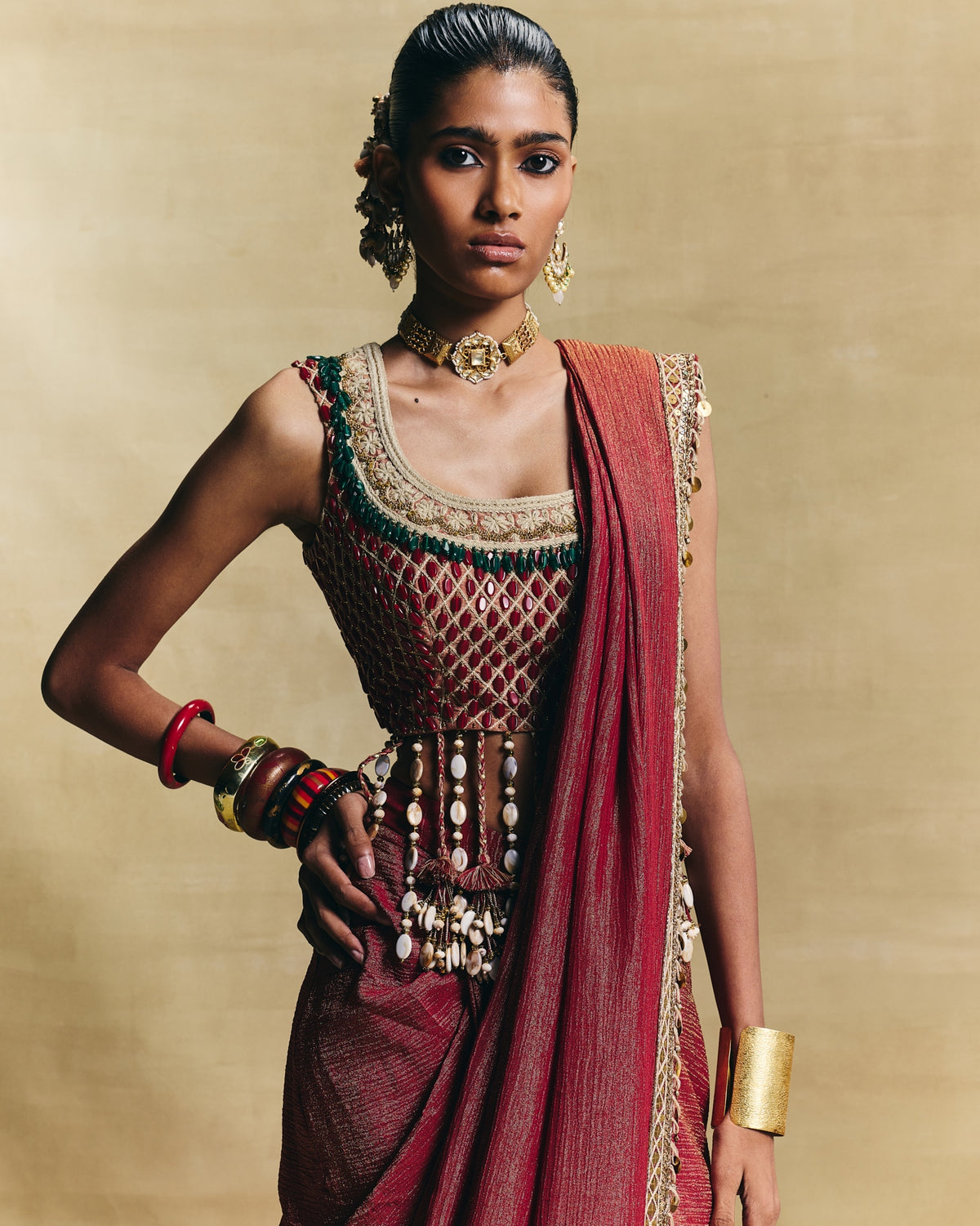 Zohra Pre Stitched Sari