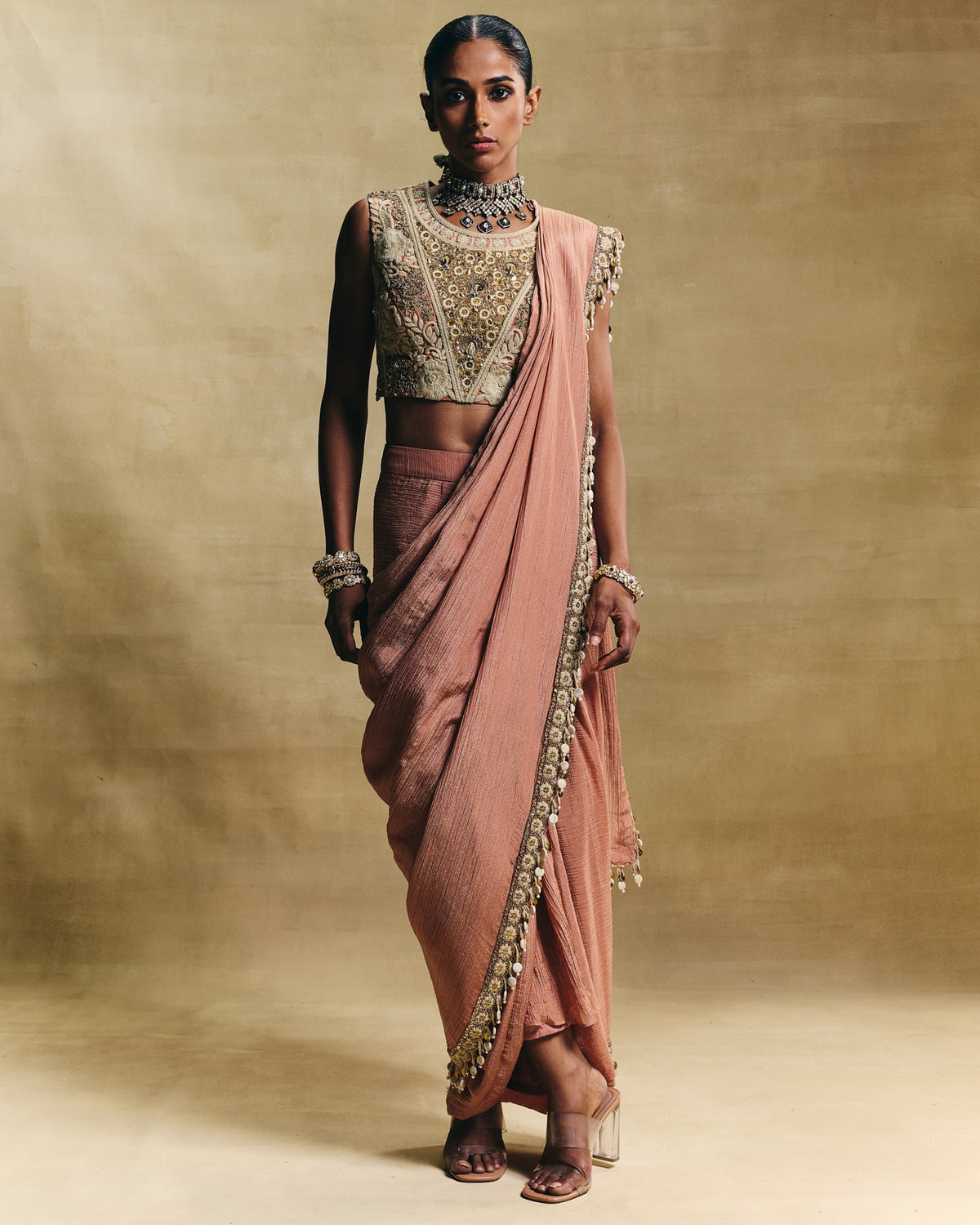 Kyra Pre-Stitched Sari Set