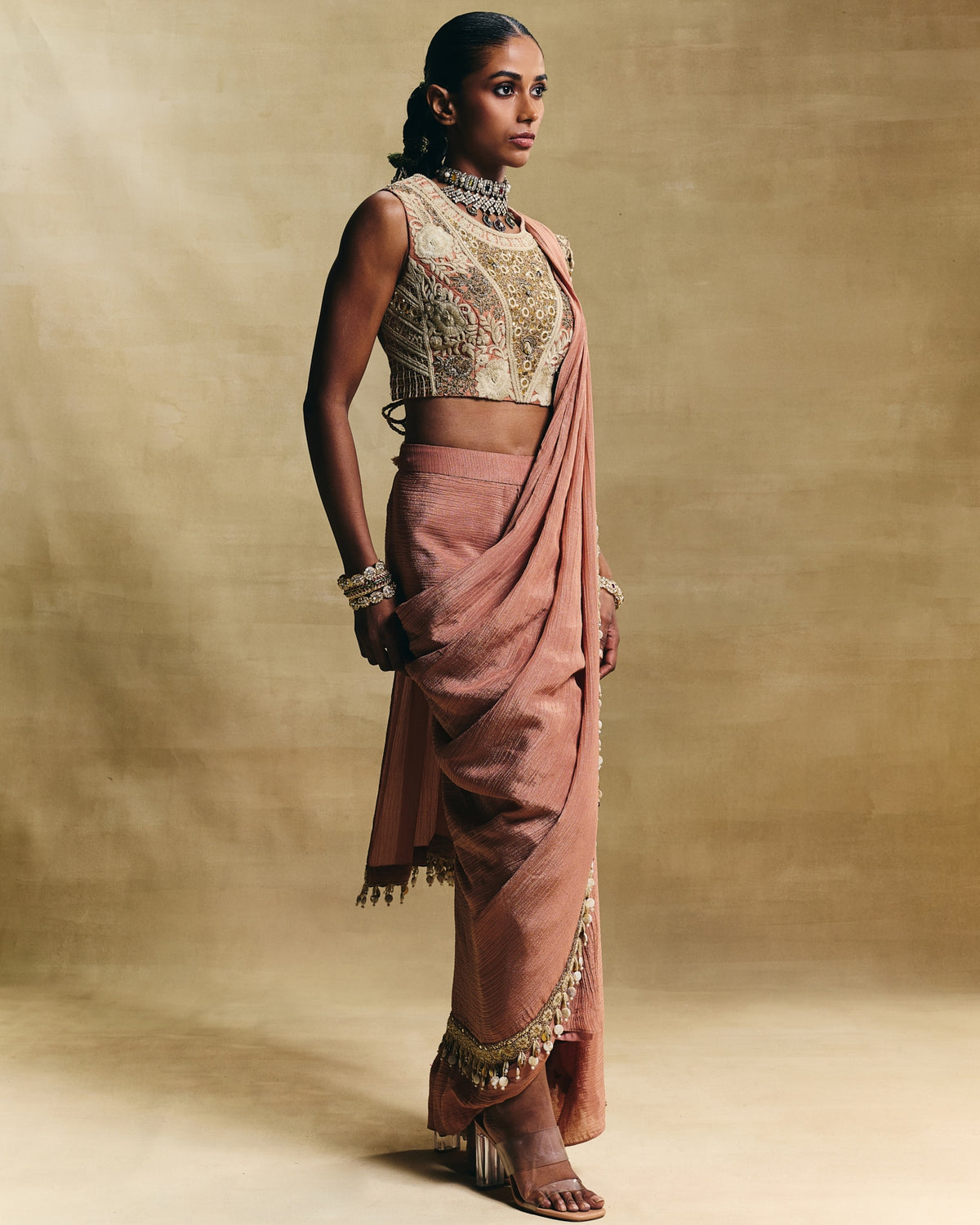 Kyra Pre-Stitched Sari Set