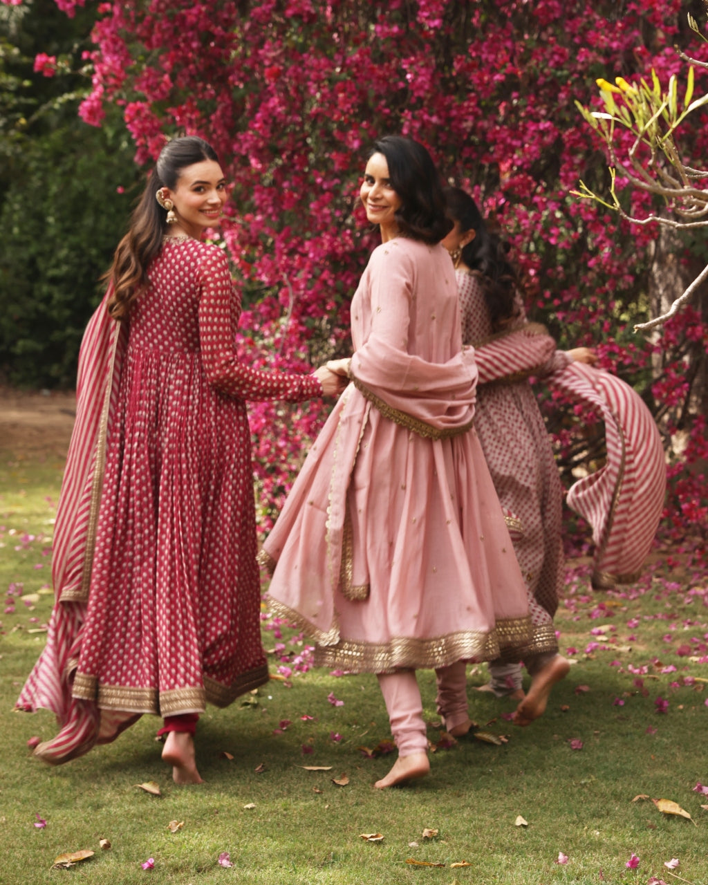 Pink Gul Sadaf Anarkali Set