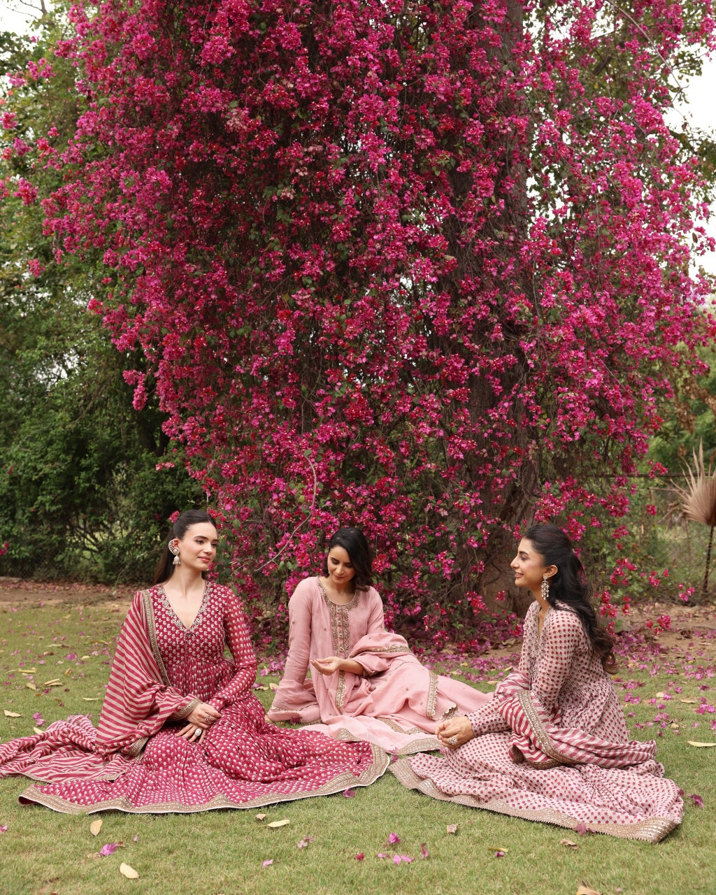 Pink Gul Sadaf Anarkali Set