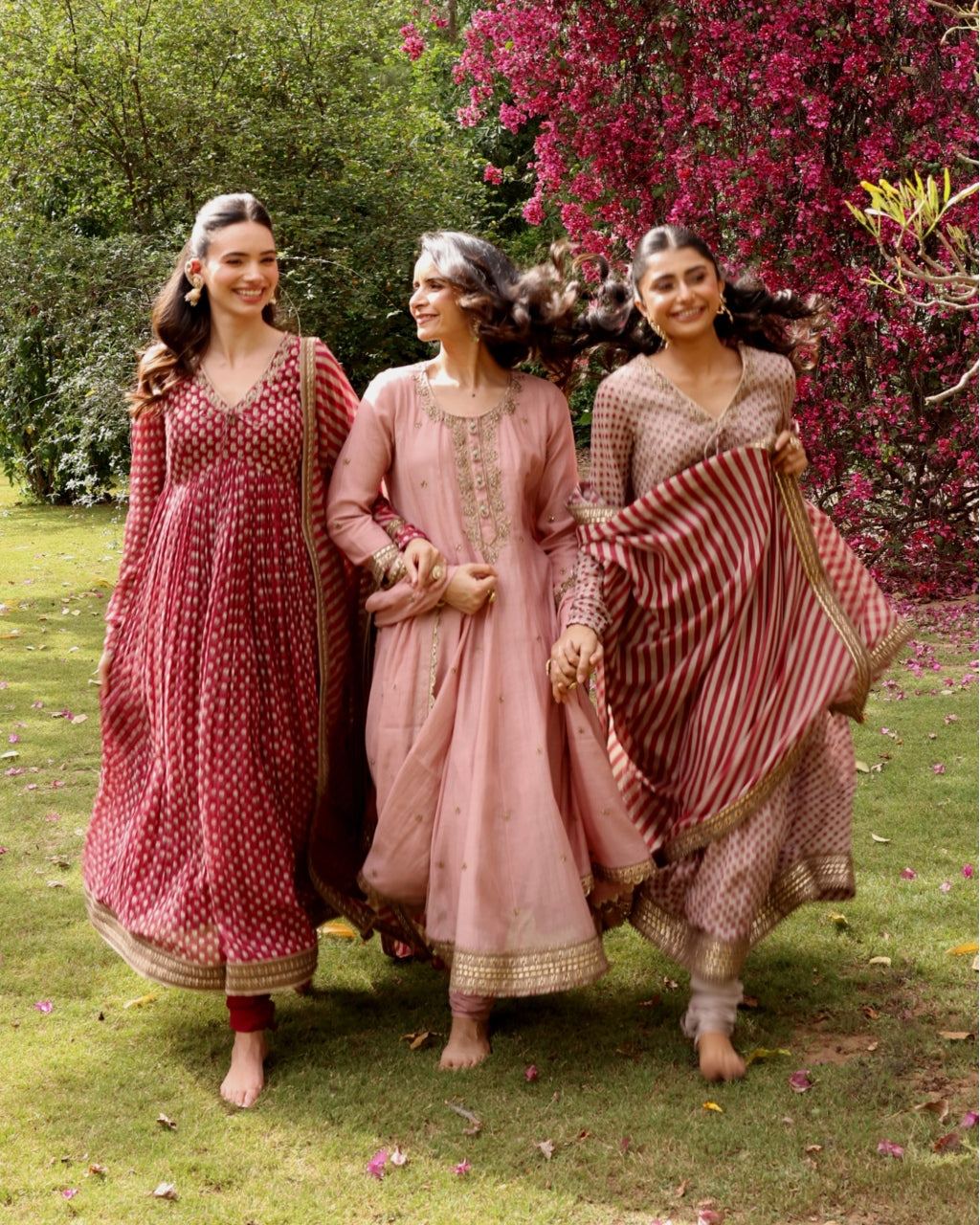 Pink Gul Sadaf Anarkali Set