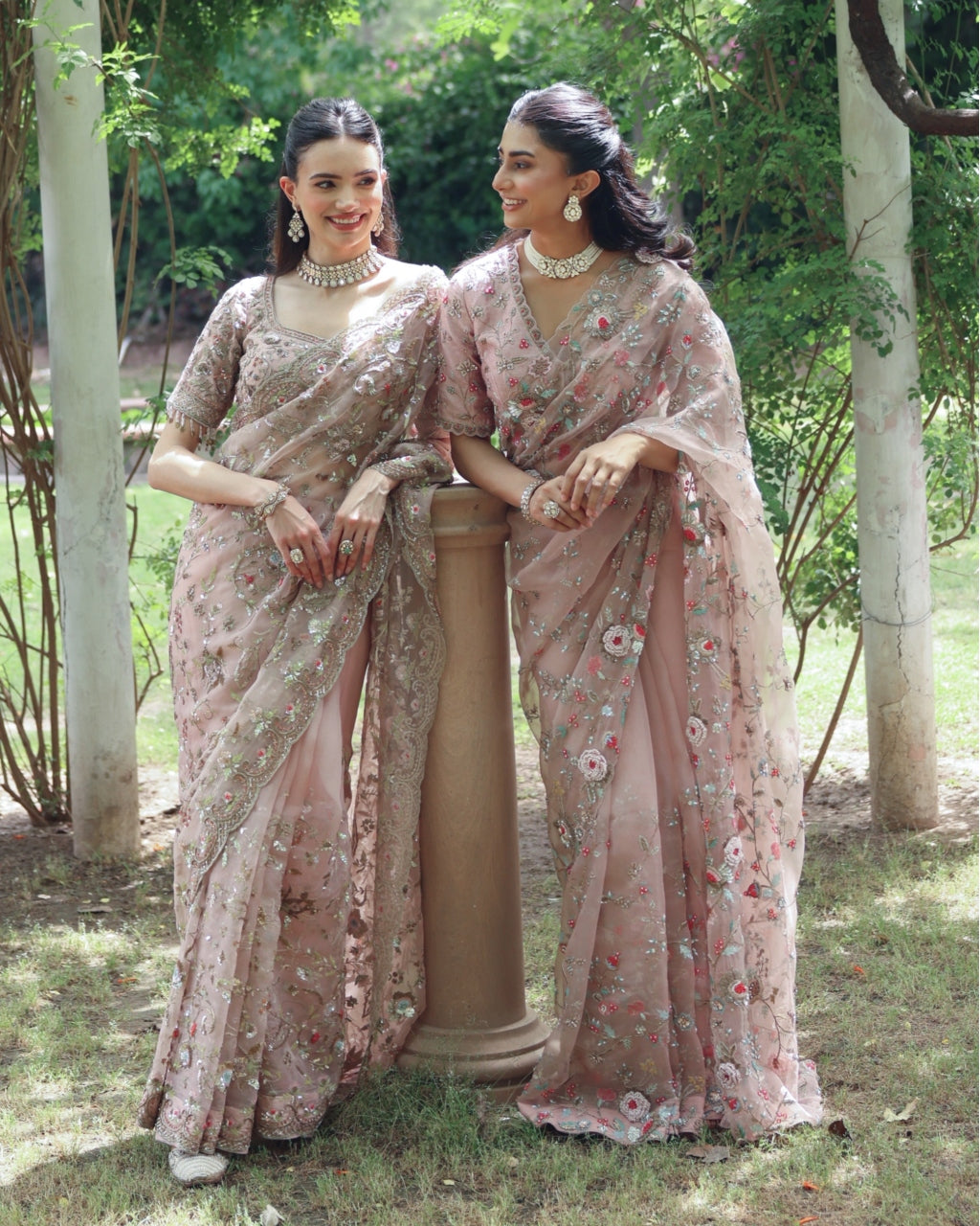 Pink Wedding Bloom Sari