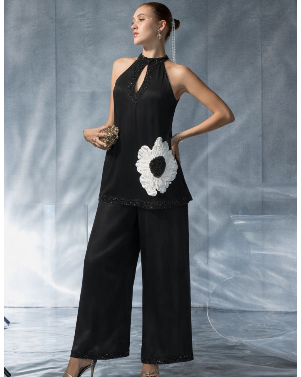 Charlotte Black Pant Set