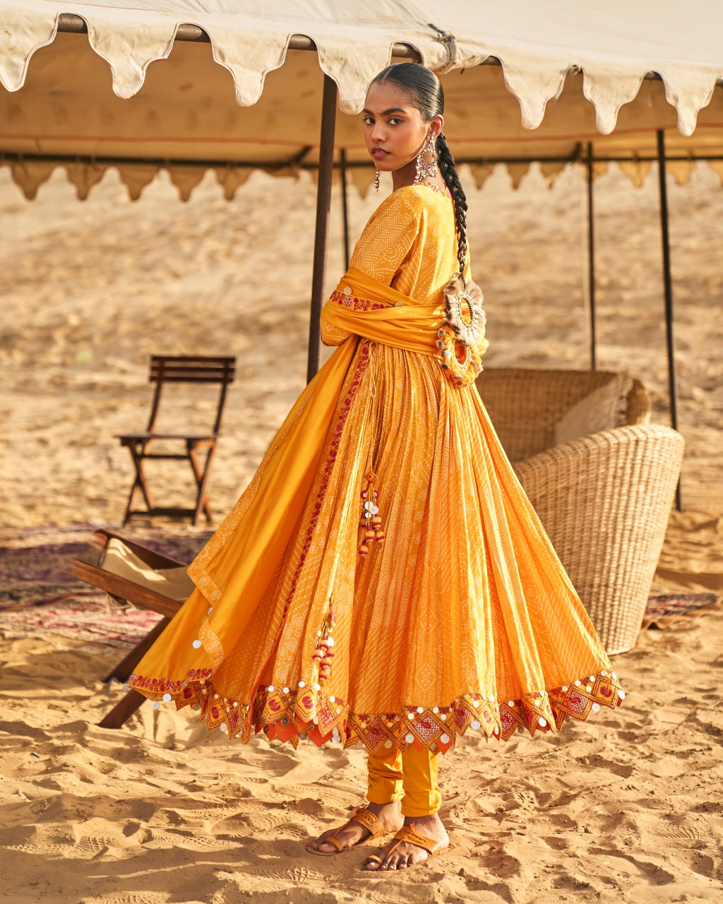 The Pakeezah Angarakha in Yellow