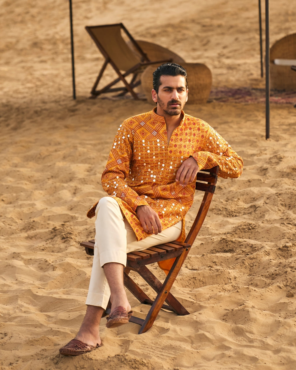 Printed Kasundi Kurta Set