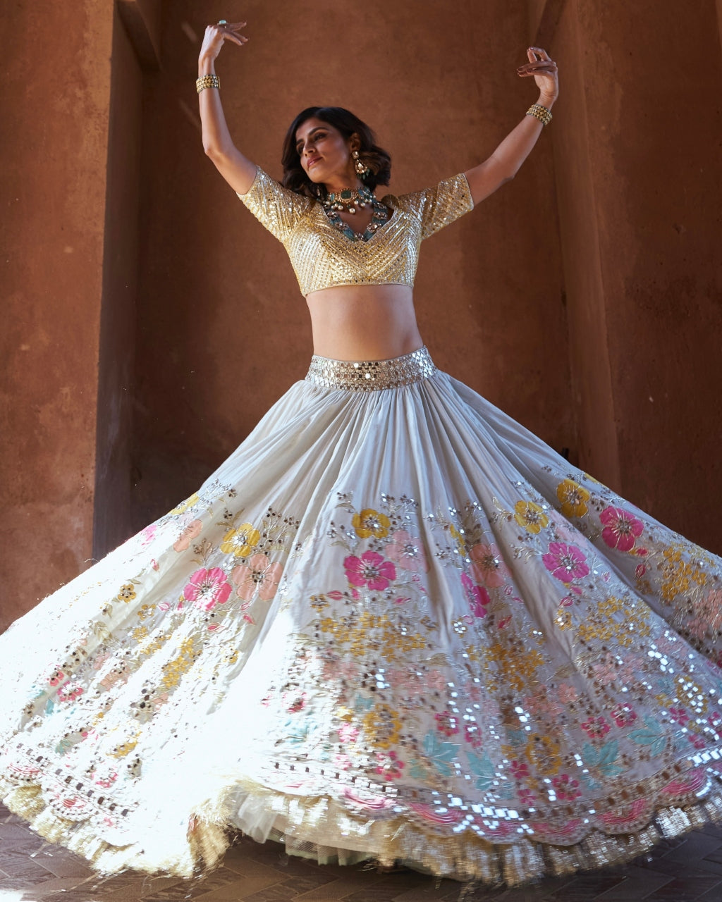 Pastel Patch Work Lehenga Set