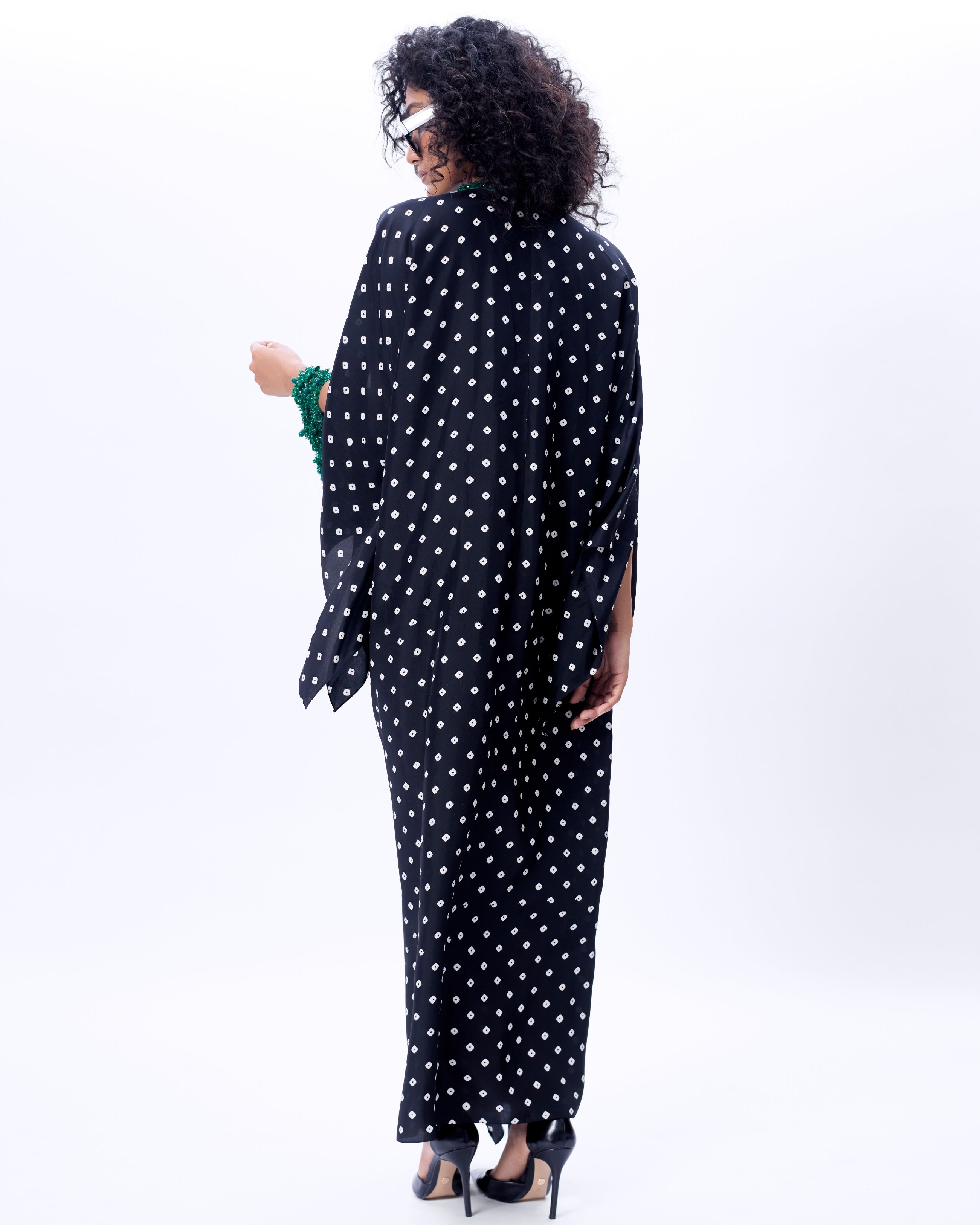 Black Levy Dress With Embroidery