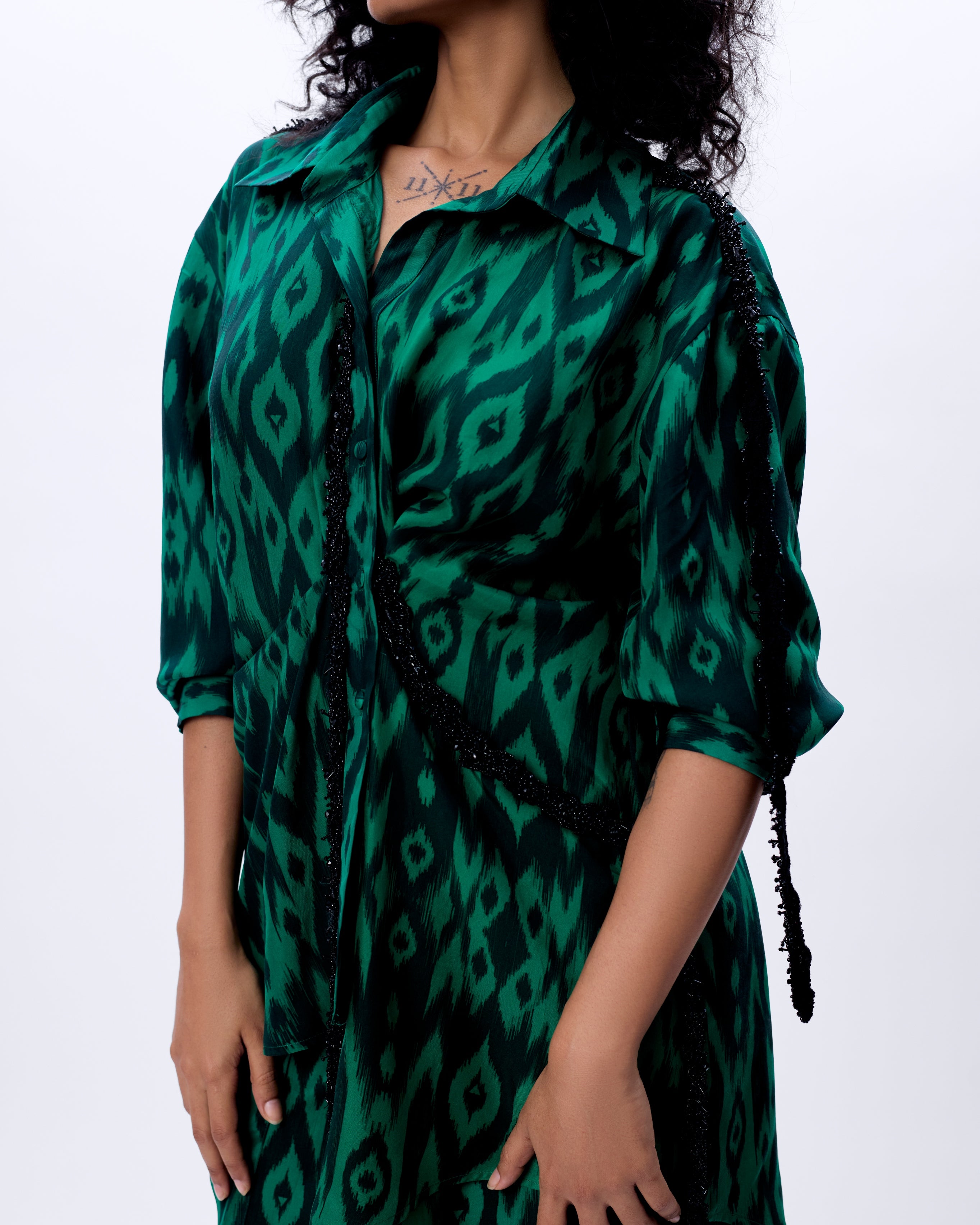 Lolo 3.0 Shirt With Embroidery And Rafelle Skirt