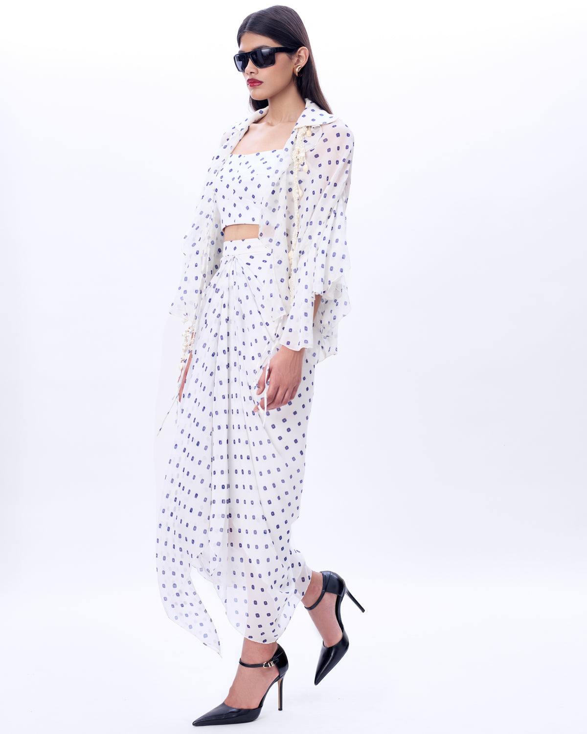 Valentine Shirt, Bustier And Mocha Skirt