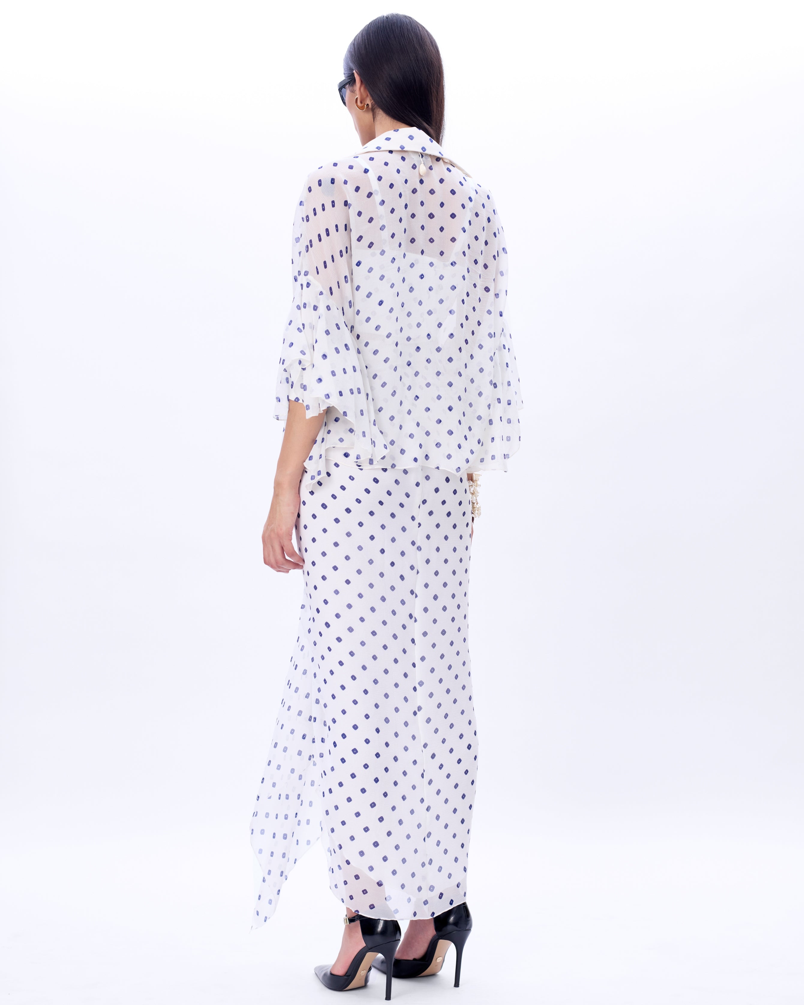 Valentine Shirt, Bustier And Mocha Skirt