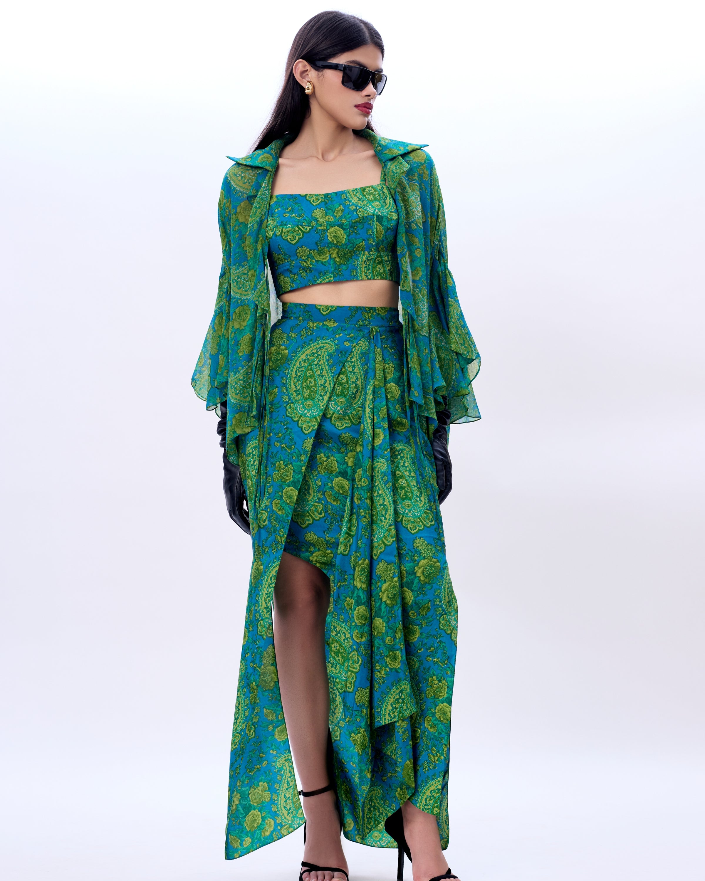 Valentine Shirt, Bustier And Raffele Skirt