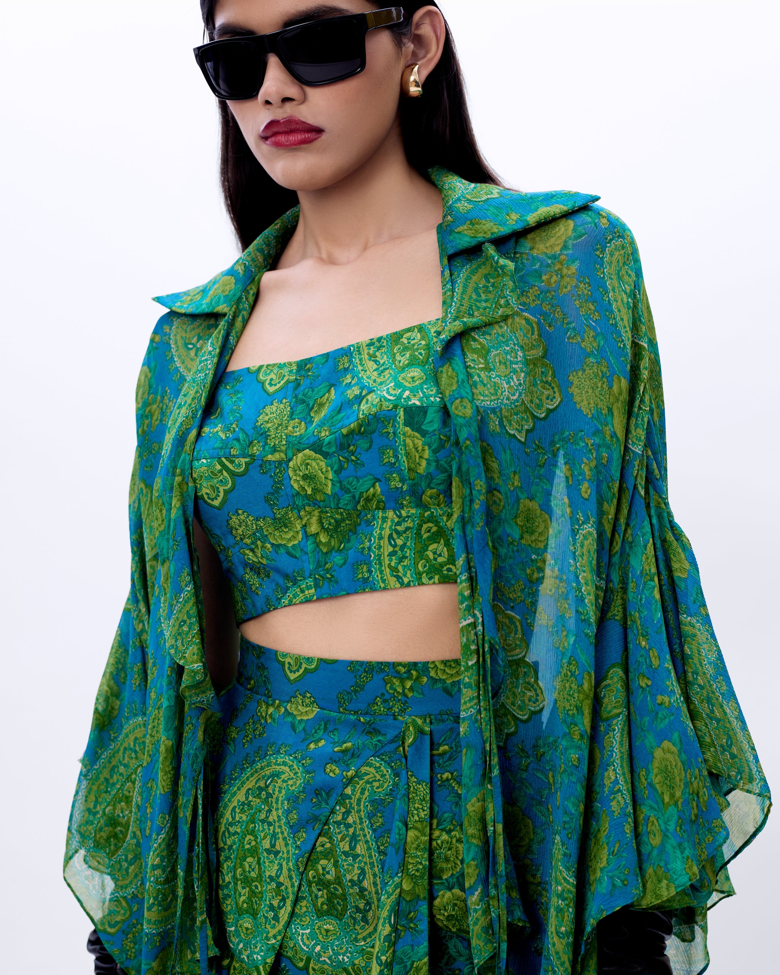 Valentine Shirt, Bustier And Raffele Skirt