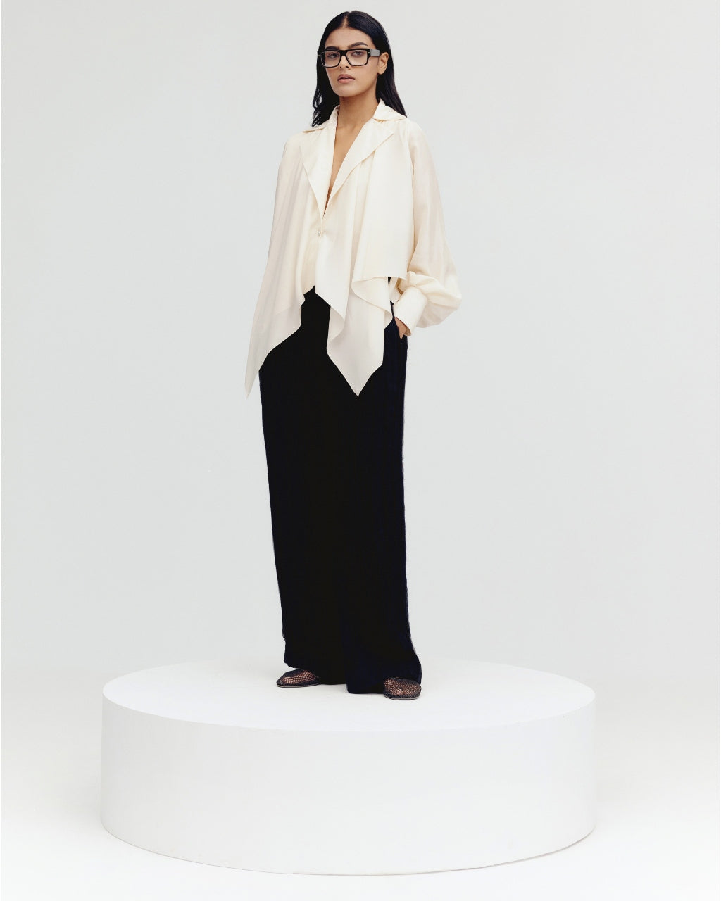 Ivory Racquel Jacket & Kate Shirt with Black Isa Pants