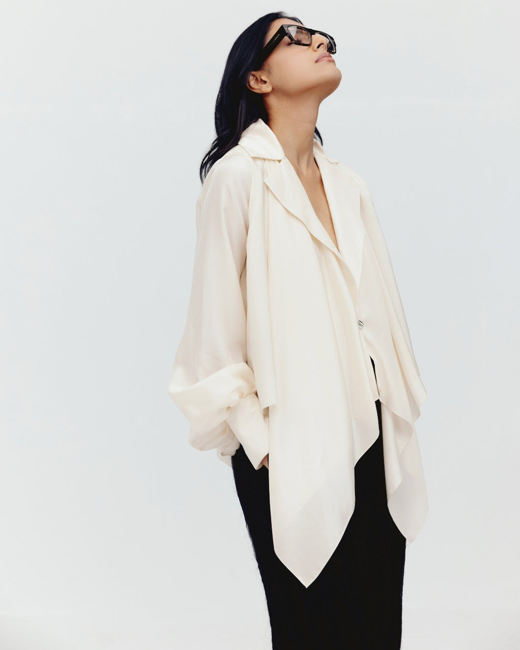 Ivory Racquel Jacket & Kate Shirt with Black Isa Pants